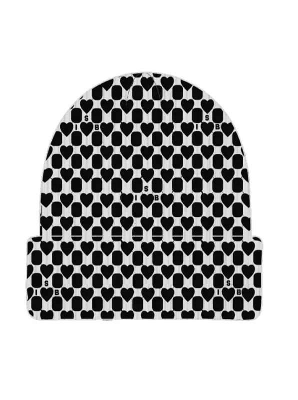 ISB Original Jacquard Monogram Beanie - Black